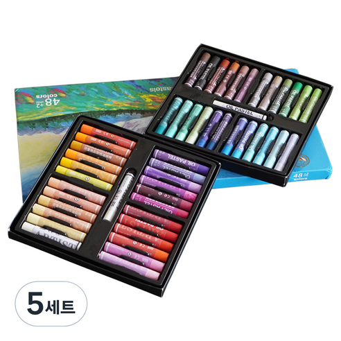 코히모 갤러리 드로잉 꾸덕 오일 파스텔 세트 3W150, 48색, 5세트