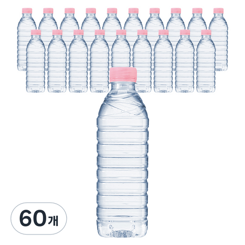 크리스탈 무라벨 생수, 500ml, 60개
