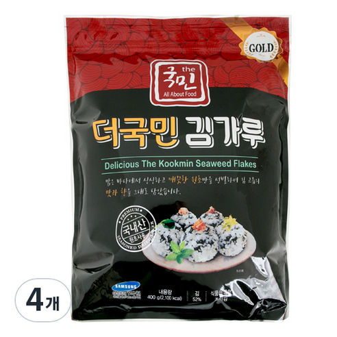 더국민 광천 김가루 골드, 400g, 4개