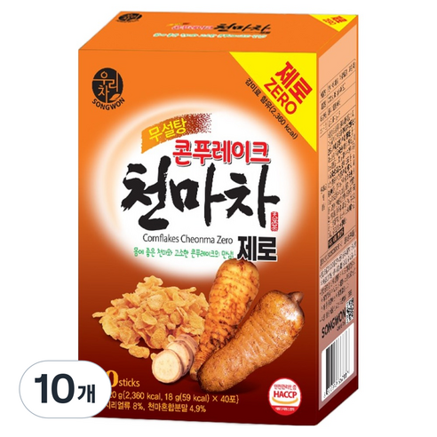 우리차 콘푸레이크 제로 천마차, 18g, 40개입, 10개