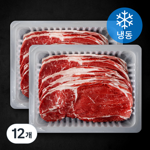 미국산 앞다리살 소불고기용 (냉동), 12개, 350g