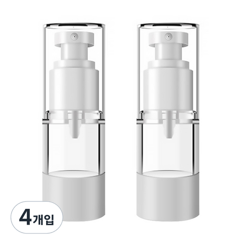 DM 뷰티 휴대용 펌프 스프레이 공병 플랫 진공 15ml, 혼합 색상, 4개입