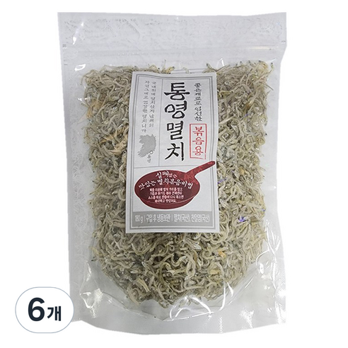 국산 볶음용 통영멸치, 180g, 6개