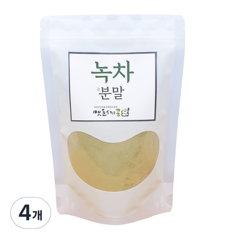 맷돌속작은콩 녹차 분말, 4개, 200g, 1개입