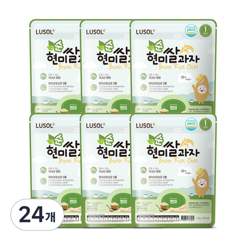 루솔 현미쌀과자, 현미, 24개, 25g