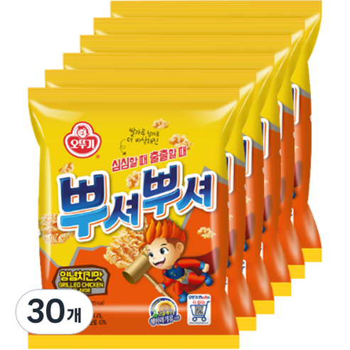 뿌셔뿌셔 양념치킨맛, 90g, 30개