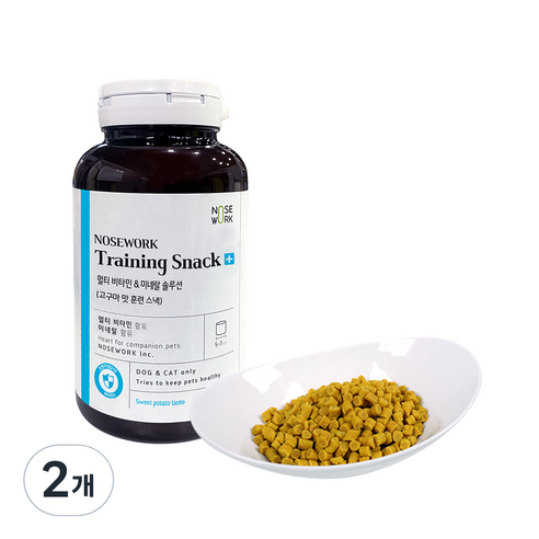 노즈워크 강아지 간식 트레이닝 스낵, 고구마맛, 150g, 2개