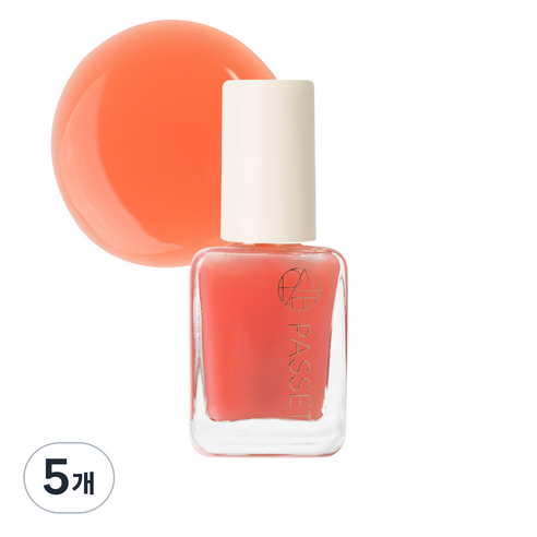 파셋 셀럽 네일컬러 폴리쉬 매니큐어 7ml, 08 페일코랄, 5개