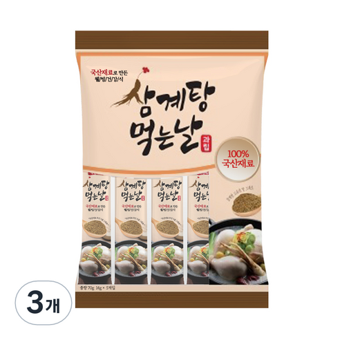 삼계탕 먹는 날 과립 5p, 70g, 3개