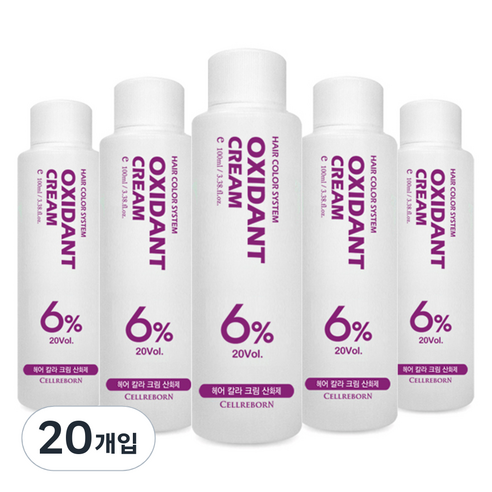 셀리본 옥시던트 컬러 크림 산화제 6%, 100ml, 20개