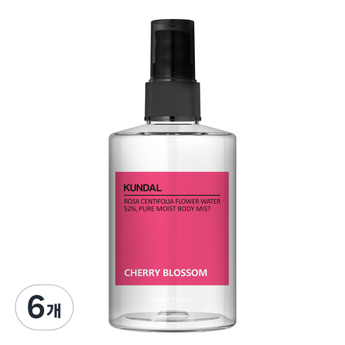 쿤달 퓨어 바디미스트 체리블라썸향, 128ml, 6개