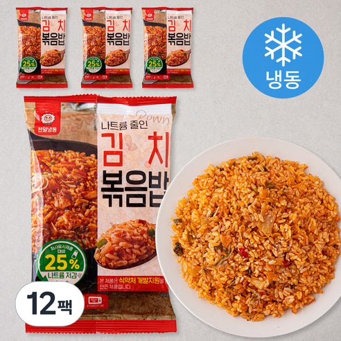 천일냉동 나트륨 줄인 김치 볶음밥 (냉동), 200g, 12팩