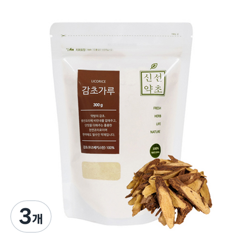 신선약초 감초가루, 3개, 300g
