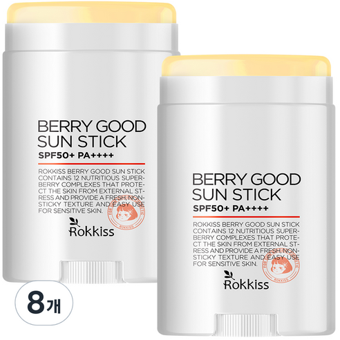 록키스 베리 굿 선스틱 SPF50+ PA++++, 15g, 8개