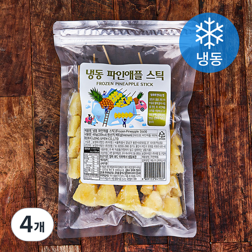파인애플 스틱 (냉동), 400g, 4개