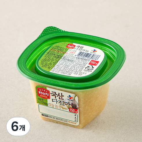 하선정 국내산 다진마늘, 150g, 6개