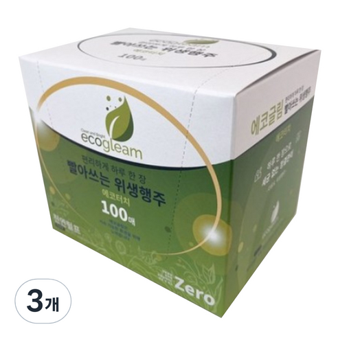 에코글림 빨아쓰는 위생행주 에코터치, 100매입, 3개