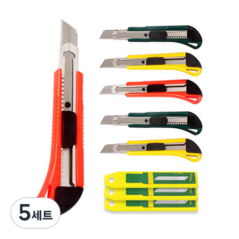 다다 대형 커터칼 6p + 칼날 30p, 랜덤발송, 5세트