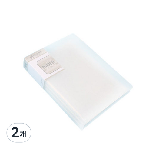 클로이스 A5 클리어파일 60p, 화이트, 2개