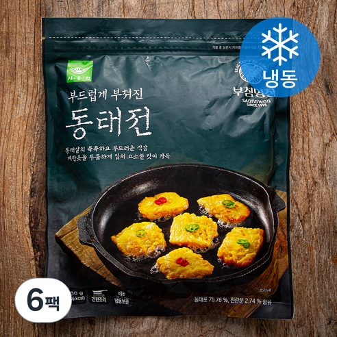 부침명장 사옹원 동태전 (냉동), 300g, 6팩