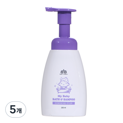 베이비앤뷰 바스 앤 샴푸, 250ml, 5개