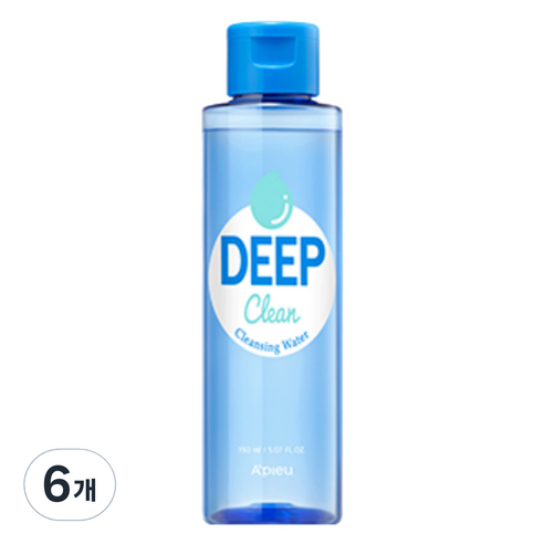 어퓨 딥클린 클렌징 워터, 6개, 150ml
