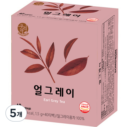 우리차 송원식품 얼그레이, 5개, 1.5g, 40개입