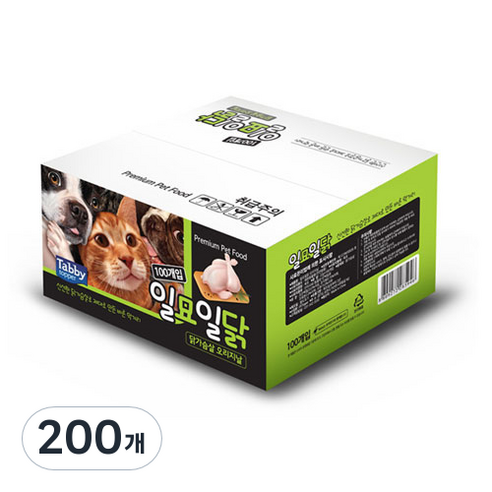 테비 일묘일닭 오리지날 고양이 간식 닭가슴살 22g, 닭고기, 200개