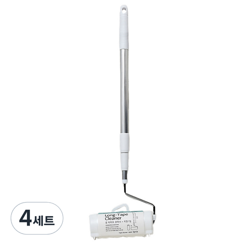 모던하우스 사선컷팅 테이프 클리너 롱 핸들 + 리필 세트, 4세트, 폭 16cm x  길이 12m