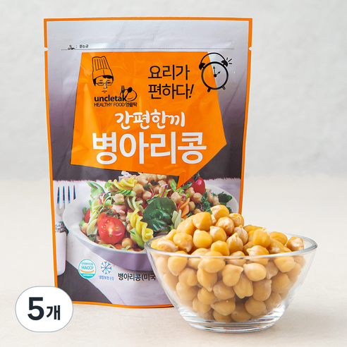 엉클탁 간편한끼 병아리콩, 120g, 5개
