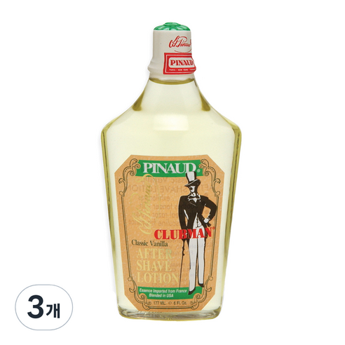 클럽맨피노드 클래식 바닐라 에프터쉐이브 로션, 177ml, 3개
