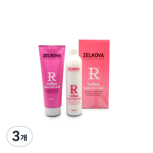 리플렉스 세피아 컬러 골드 염색약 220ml, 자연갈색 4N, 3개