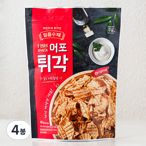 주일 일품수제 어포 튀각, 100g, 4봉