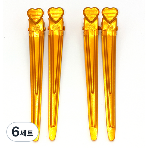 철미용 핀 대 2p, 노랑, 6세트