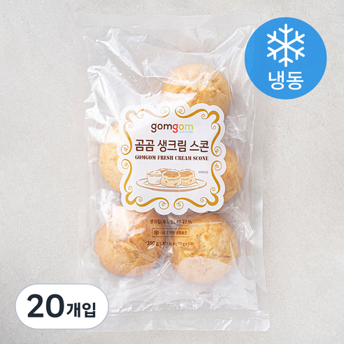 곰곰 생크림 스콘 (냉동), 70g, 5개입, 4개