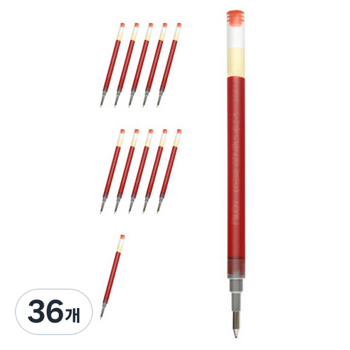 지투 전용 리필심 0.5mm BLS-G2-5, 레드, 36개