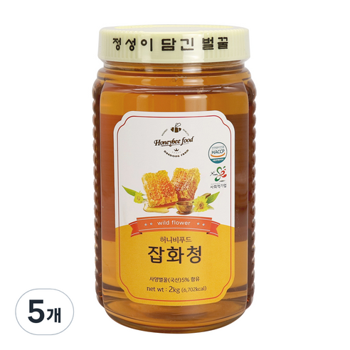 허니비푸드 잡화청, 5개, 2kg