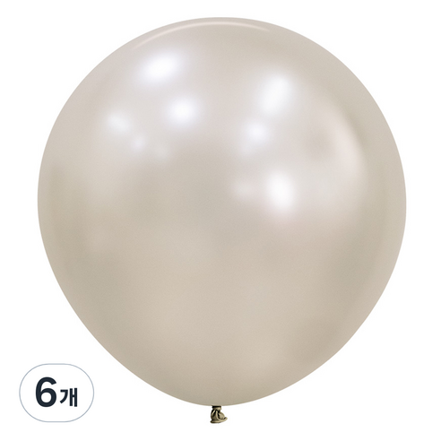셈퍼텍스 풍선 60cm, 실크 크림펄, 6개