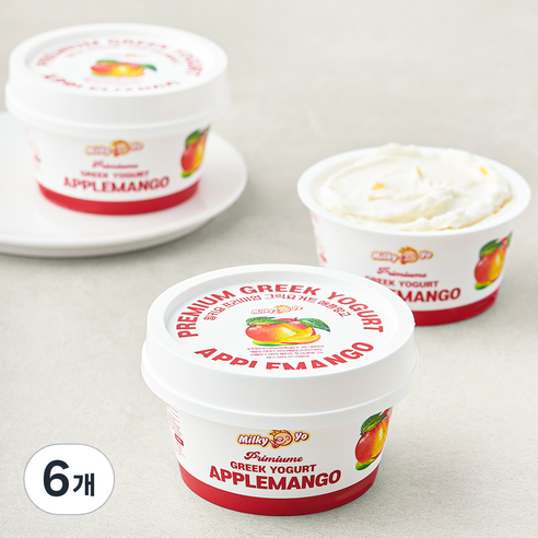 밀키요 프리미엄 그릭 요거트 애플망고, 100g, 1개입, 6개