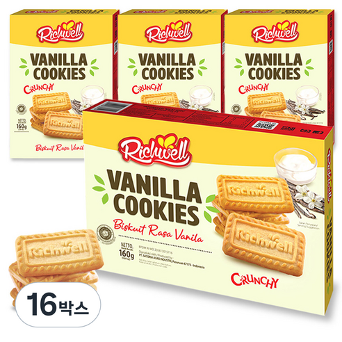 우리가스토리 리치웰 바닐라쿠키, 160g, 16박스