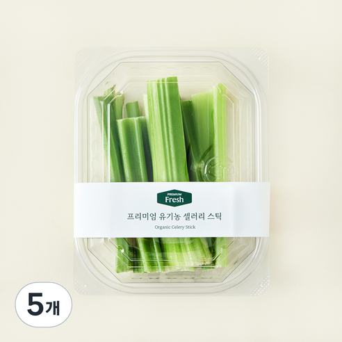 프리미엄 유기농 셀러리 스틱, 200g, 5개