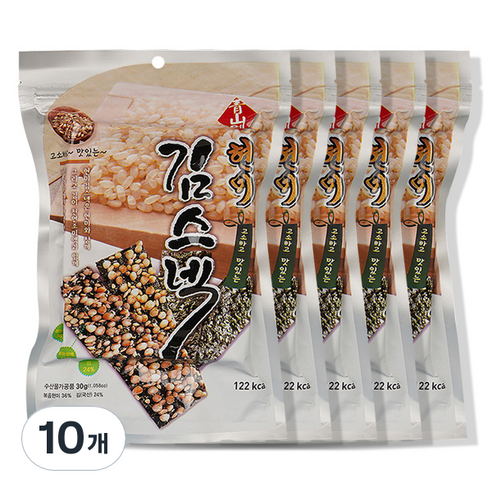 청산에 김스낵 현미, 30g, 10개