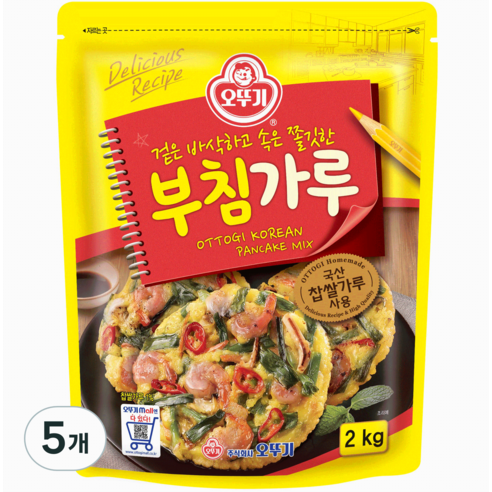 오뚜기 부침가루, 2kg, 5개