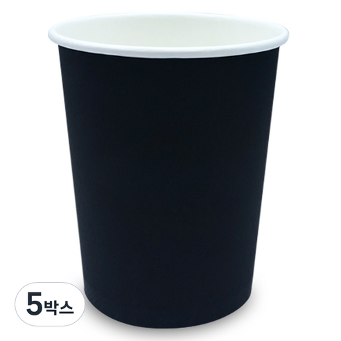 로앤그린 투고팩 로앤블랙 종이컵 300ml, 100개입, 5개