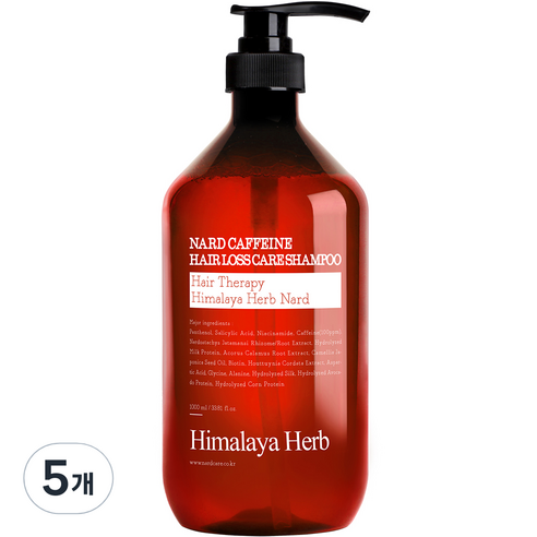 부케가르니 나드 카페인 탈모 샴푸, 1000ml, 5개