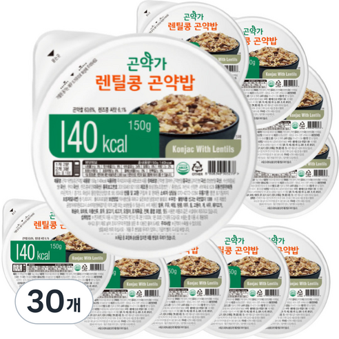 곤약가 렌틸콩 곤약밥, 150g, 30개