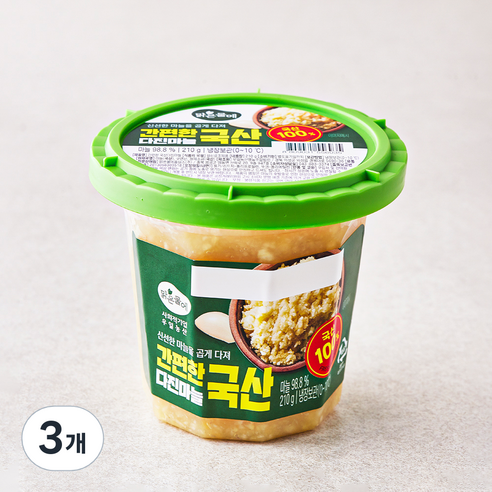 맑은물에 국산 간편한 다진마늘, 210g, 3개