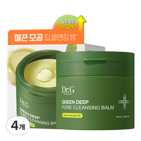 닥터지 그린 딥 포어 클렌징 밤, 100ml, 4개