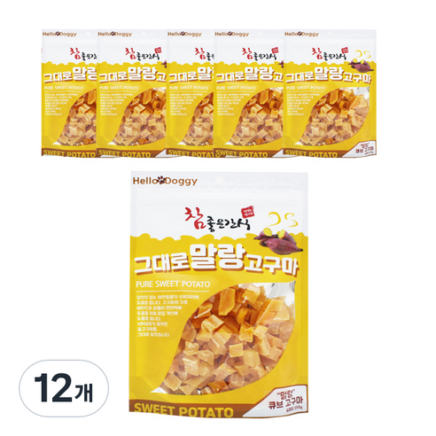 참좋은간식 강아지 그대로 말랑 건조간식, 고구마, 250g, 12개