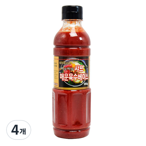 하우하우 매운육수베이스, 500g, 4개